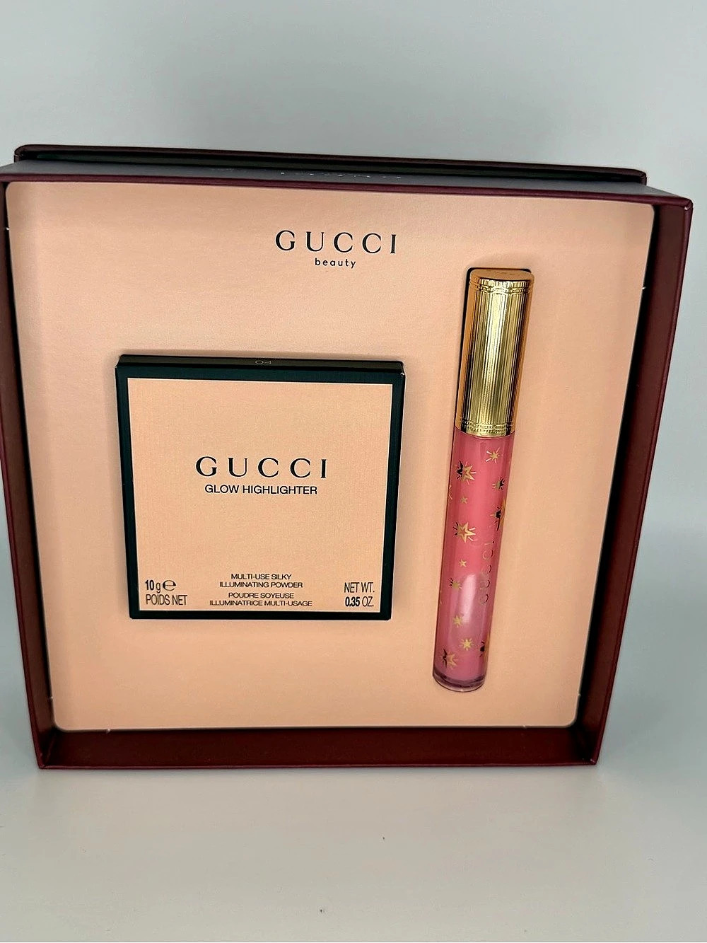 Gucci Glow Highlighter and Gloss Set NWT